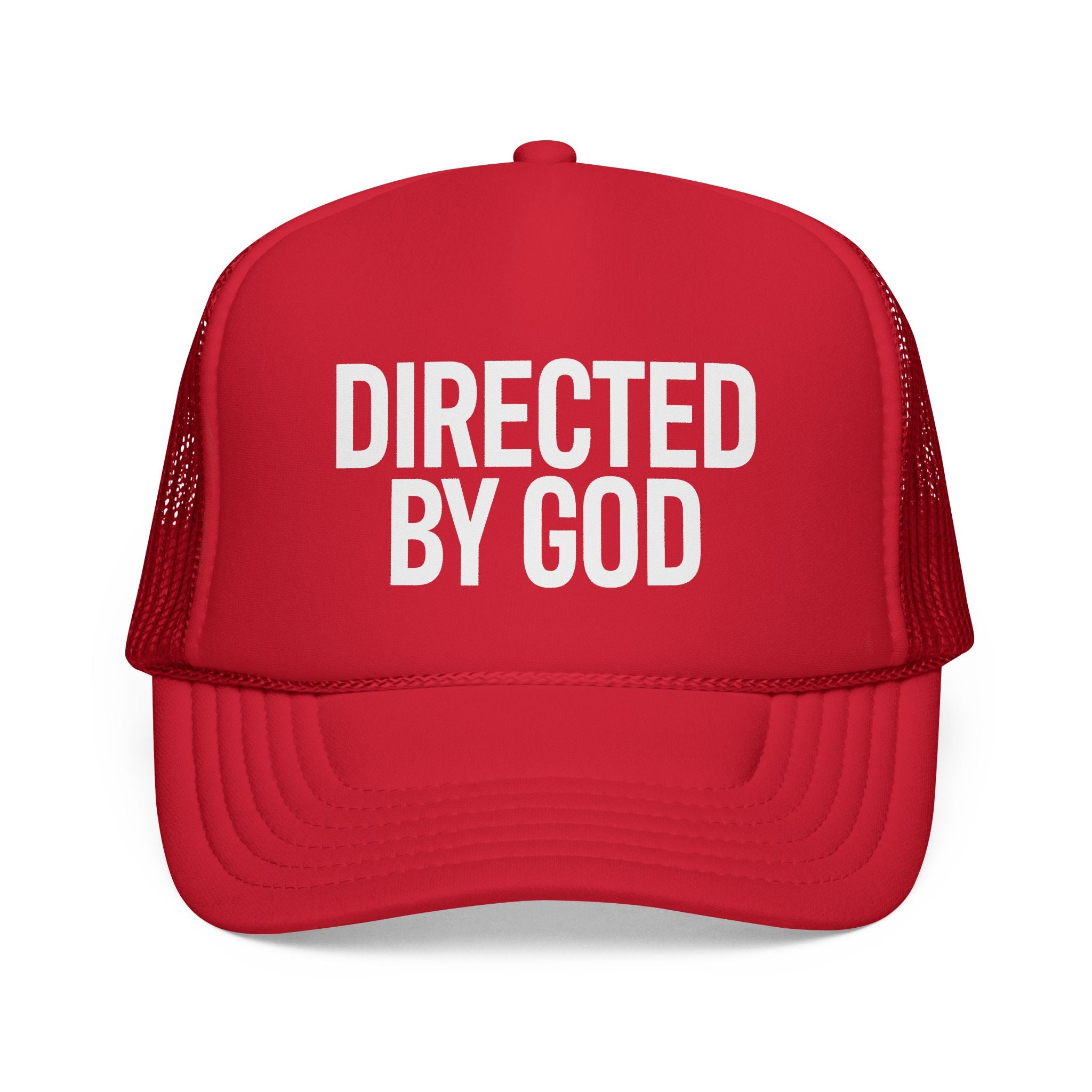 Directed BY God Trucker Hat - RED