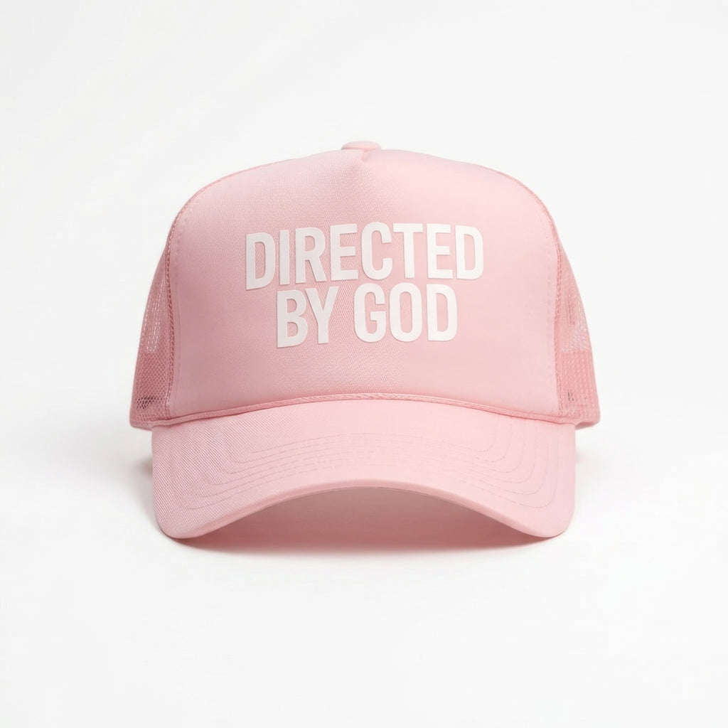 Directed BY God Trucker Hat - PINK