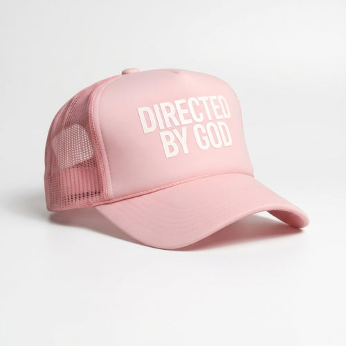 Directed BY God Trucker Hat - PINK